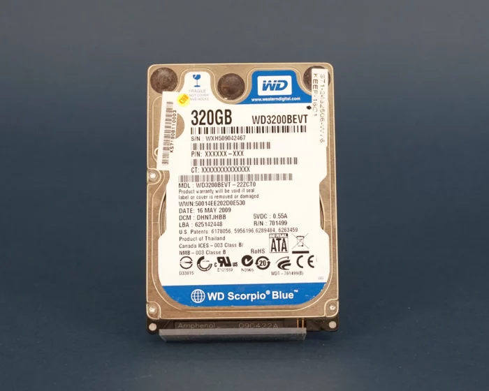 Western Digital WD Scorpio Blue WD3200BEVT Harde Schijf - 320GB, 2,5" SATA - Gebruikt