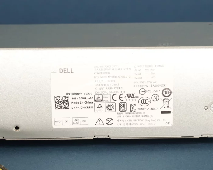 Dell 0HXRPX Voeding - 255W - Gebruikt - Afbeelding 2